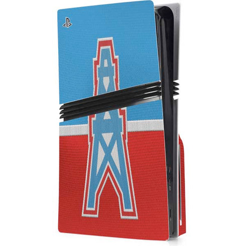 NFL Houston Oilers Vintage PS5 Pro Disk Console Skin
