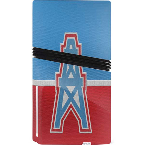 NFL Houston Oilers Vintage PS5 Pro Disk Console Skin