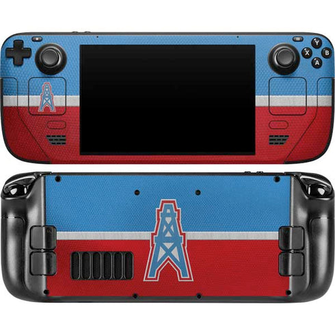 NFL Houston Oilers Vintage Steam Deck Handheld Gaming Computer OLED Skin