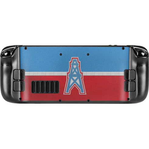 NFL Houston Oilers Vintage Steam Deck Handheld Gaming Computer OLED Skin
