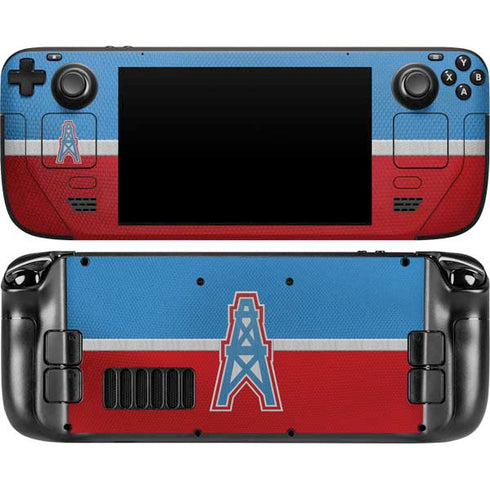 NFL Houston Oilers Vintage Steam Deck Handheld Gaming Computer Skin