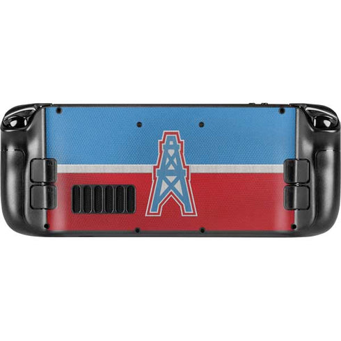 NFL Houston Oilers Vintage Steam Deck Handheld Gaming Computer Skin