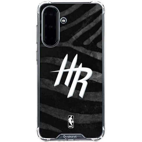 NBA Houston Rockets Black Animal Print Galaxy A36 5G Clear Case