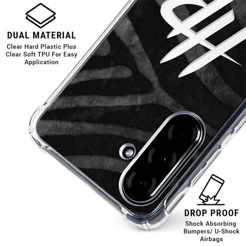 NBA Houston Rockets Black Animal Print Galaxy A36 5G Clear Case