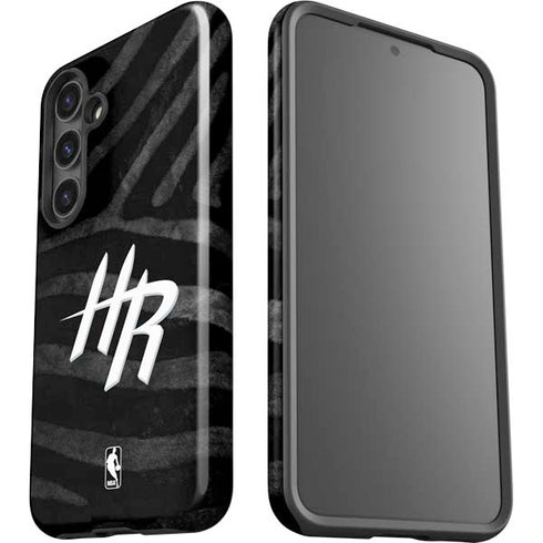 NBA Houston Rockets Black Animal Print Galaxy S25 Impact Case