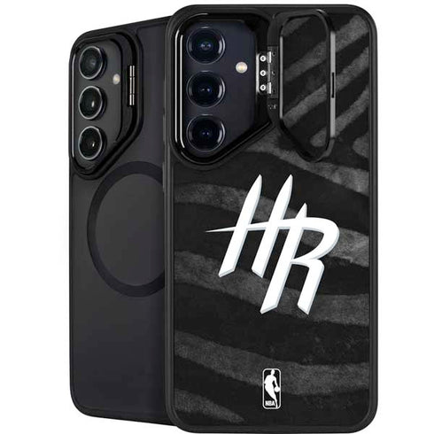 NBA Houston Rockets Black Animal Print Galaxy S25 Plus Kickstand Case