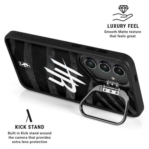 NBA Houston Rockets Black Animal Print Galaxy S25 Plus Kickstand Case