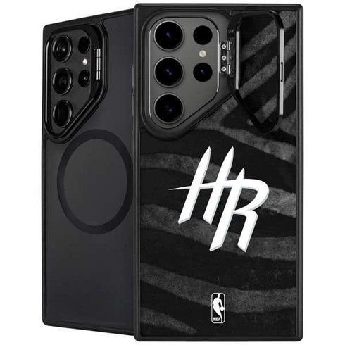 NBA Houston Rockets Black Animal Print Galaxy S24 Ultra Kickstand Case