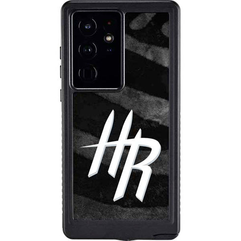NBA Houston Rockets Black Animal Print Galaxy S24 Ultra Waterproof Case