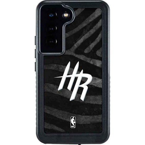 NBA Houston Rockets Black Animal Print Galaxy S24 Waterproof Case