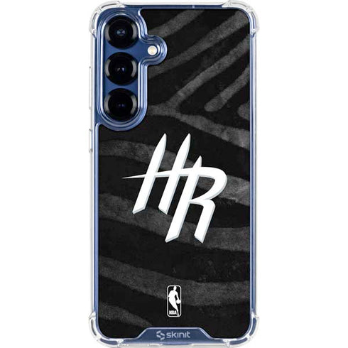 NBA Houston Rockets Black Animal Print Galaxy S25 Plus Clear Case