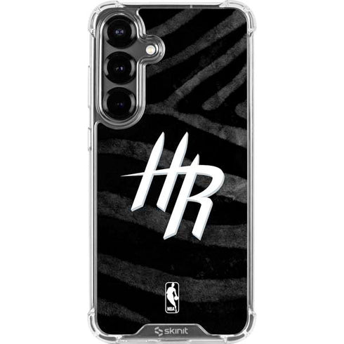 NBA Houston Rockets Black Animal Print Galaxy S26 Clear Case