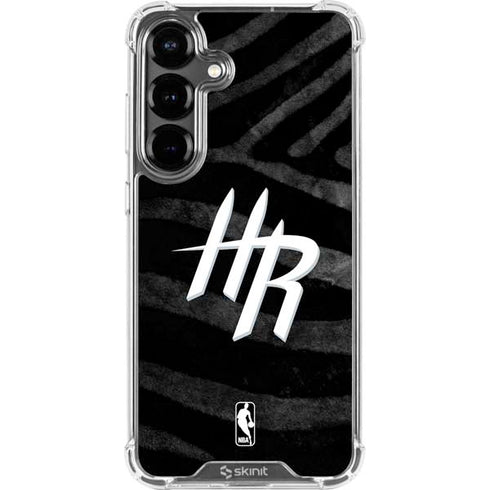 NBA Houston Rockets Black Animal Print Galaxy S26 Plus Clear Case