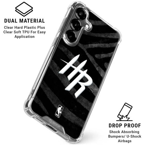 NBA Houston Rockets Black Animal Print Galaxy S26 Plus Clear Case