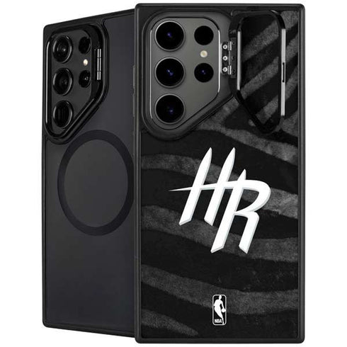 NBA Houston Rockets Black Animal Print Galaxy S26 Ultra Kickstand Case