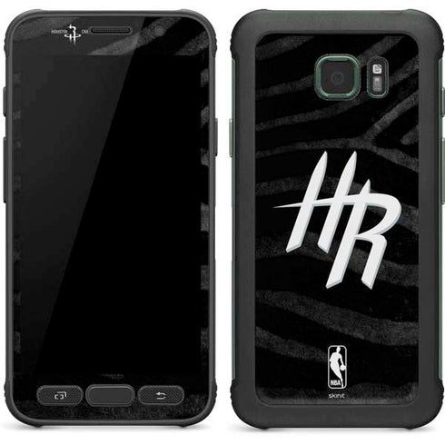 NBA Houston Rockets Black Animal Print Galaxy S7 Active Skin