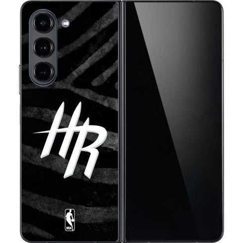 NBA Houston Rockets Black Animal Print Galaxy Z Fold5 5G Skin