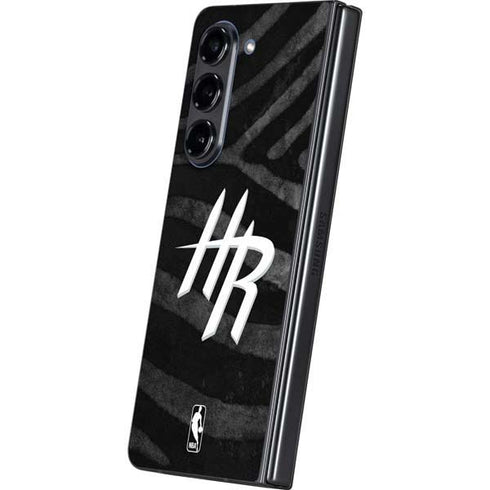 NBA Houston Rockets Black Animal Print Galaxy Z Fold5 5G Skin