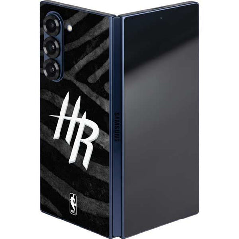 NBA Houston Rockets Black Animal Print Galaxy Z Fold6 Skin