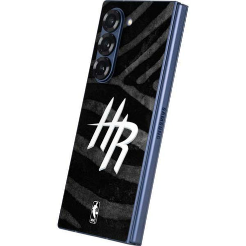 NBA Houston Rockets Black Animal Print Galaxy Z Fold6 Skin