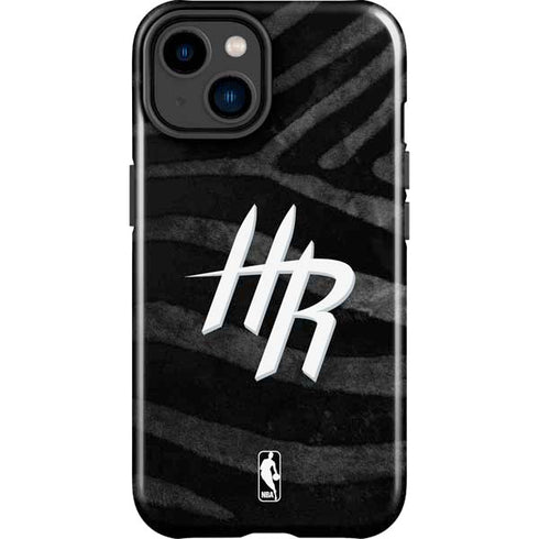 NBA Houston Rockets Black Animal Print iPhone 15 Impact Case