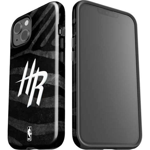 NBA Houston Rockets Black Animal Print iPhone 15 Impact Case