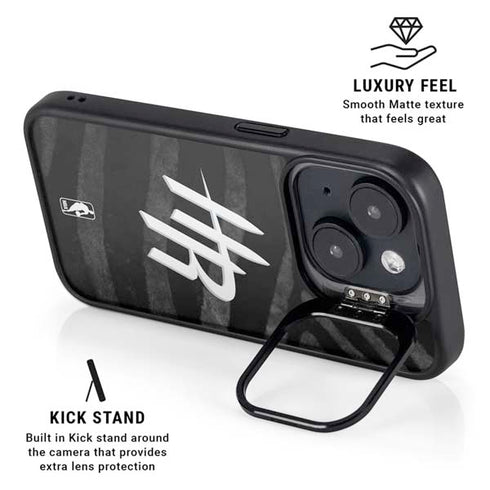 NBA Houston Rockets Black Animal Print iPhone 15 Kickstand Case