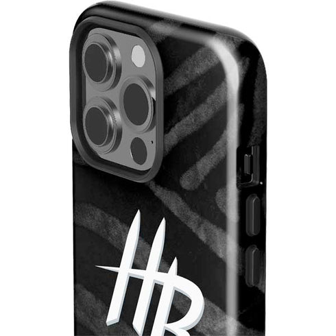 NBA Houston Rockets Black Animal Print iPhone 15 Pro Impact Case