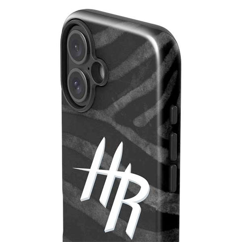 NBA Houston Rockets Black Animal Print iPhone 16 Plus Impact Case