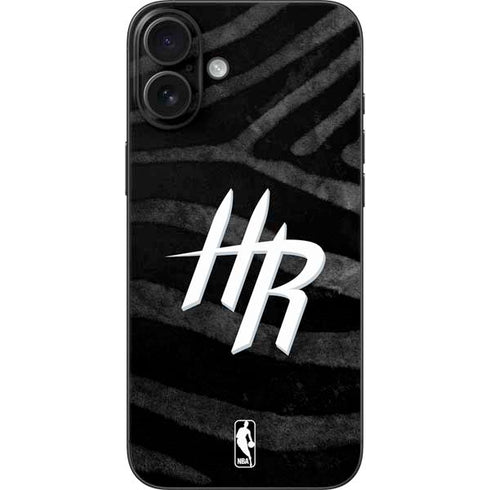 NBA Houston Rockets Black Animal Print iPhone 16 Plus Skin