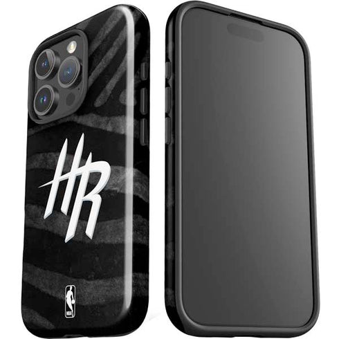 NBA Houston Rockets Black Animal Print iPhone 16 Pro Impact Case