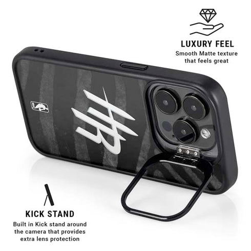NBA Houston Rockets Black Animal Print iPhone 16 Pro Kickstand Case
