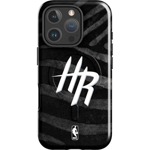 NBA Houston Rockets Black Animal Print iPhone 16 Pro Magsafe Impact Case