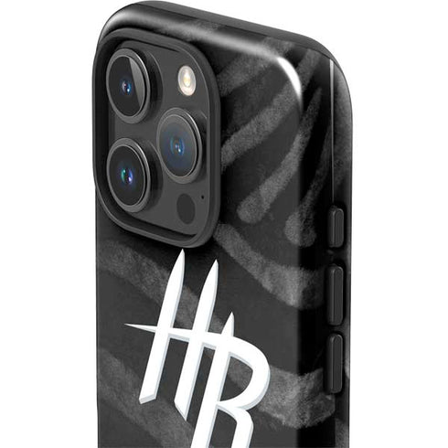 NBA Houston Rockets Black Animal Print iPhone 16 Pro Max Impact Case