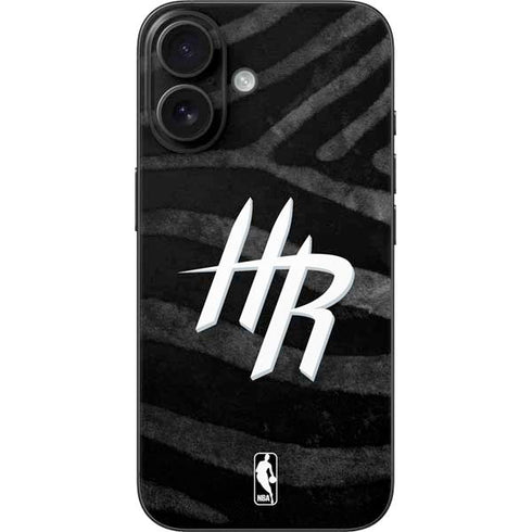 NBA Houston Rockets Black Animal Print iPhone 16 Skin