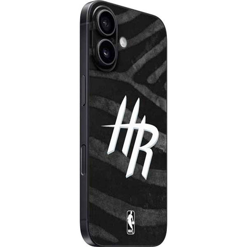 NBA Houston Rockets Black Animal Print iPhone 16 Skin