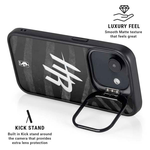 NBA Houston Rockets Black Animal Print iPhone 16e Kickstand Case