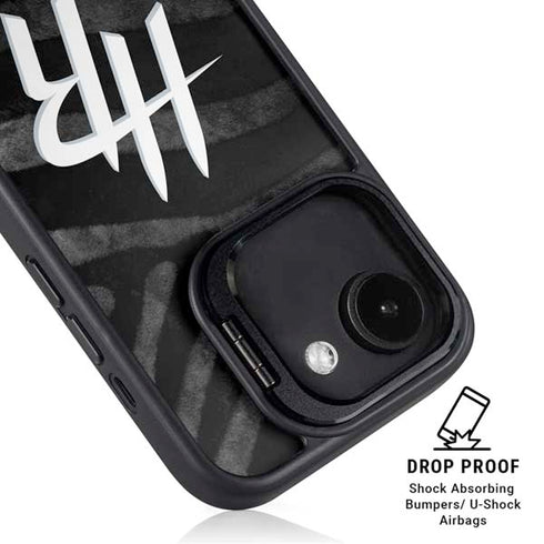 NBA Houston Rockets Black Animal Print iPhone 16e Kickstand Case