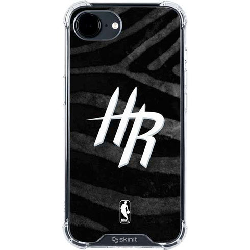 NBA Houston Rockets Black Animal Print iPhone 16e Clear Case