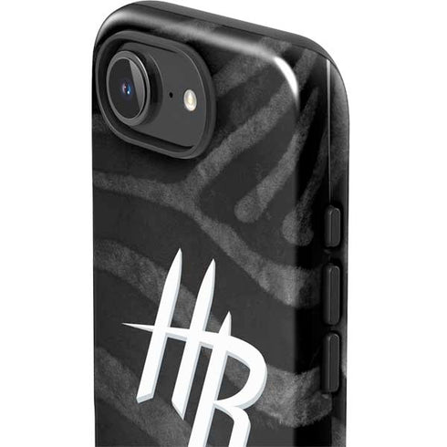 NBA Houston Rockets Black Animal Print iPhone 16e Impact Case