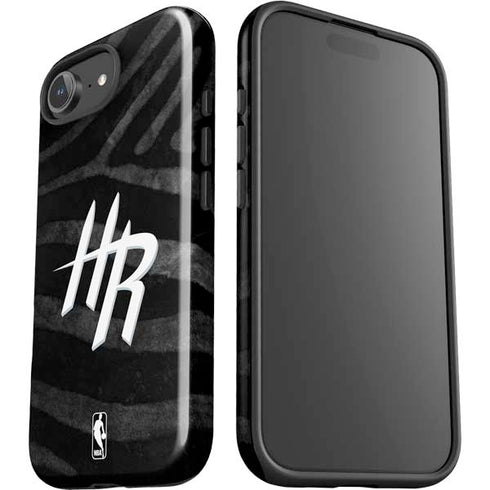 NBA Houston Rockets Black Animal Print iPhone 16e Impact Case