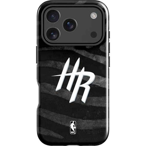 NBA Houston Rockets Black Animal Print iPhone 18 Pro Impact Case