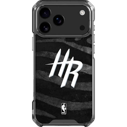 NBA Houston Rockets Black Animal Print iPhone 18 Pro Max Clear Case