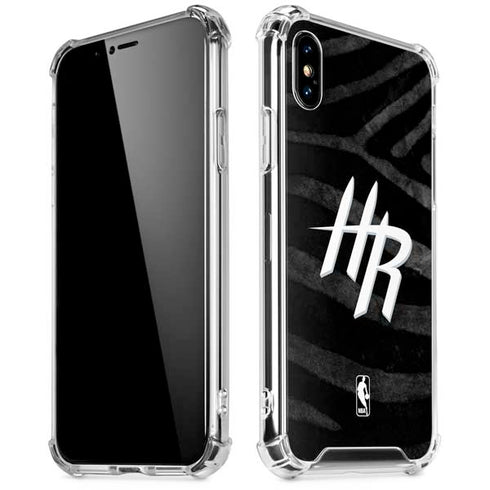 NBA Houston Rockets Black Animal Print iPhone X/XS Clear Case