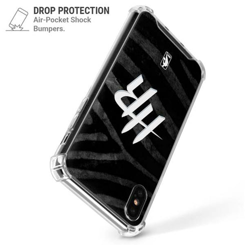 NBA Houston Rockets Black Animal Print iPhone X/XS Clear Case