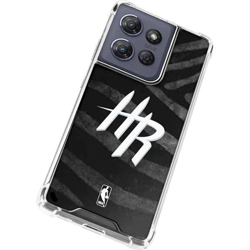 NBA Houston Rockets Black Animal Print Moto G 5G (2025) Clear Case
