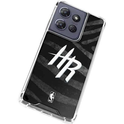 NBA Houston Rockets Black Animal Print Moto G Power 5G (2025) Clear Case