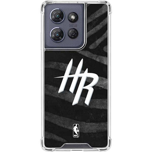 NBA Houston Rockets Black Animal Print Moto G Stylus 5G (2025) Clear Case