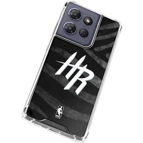 NBA Houston Rockets Black Animal Print Moto G Stylus 5G (2025) Clear Case