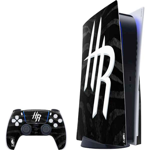 NBA Houston Rockets Black Animal Print PlayStation PS5 Skins